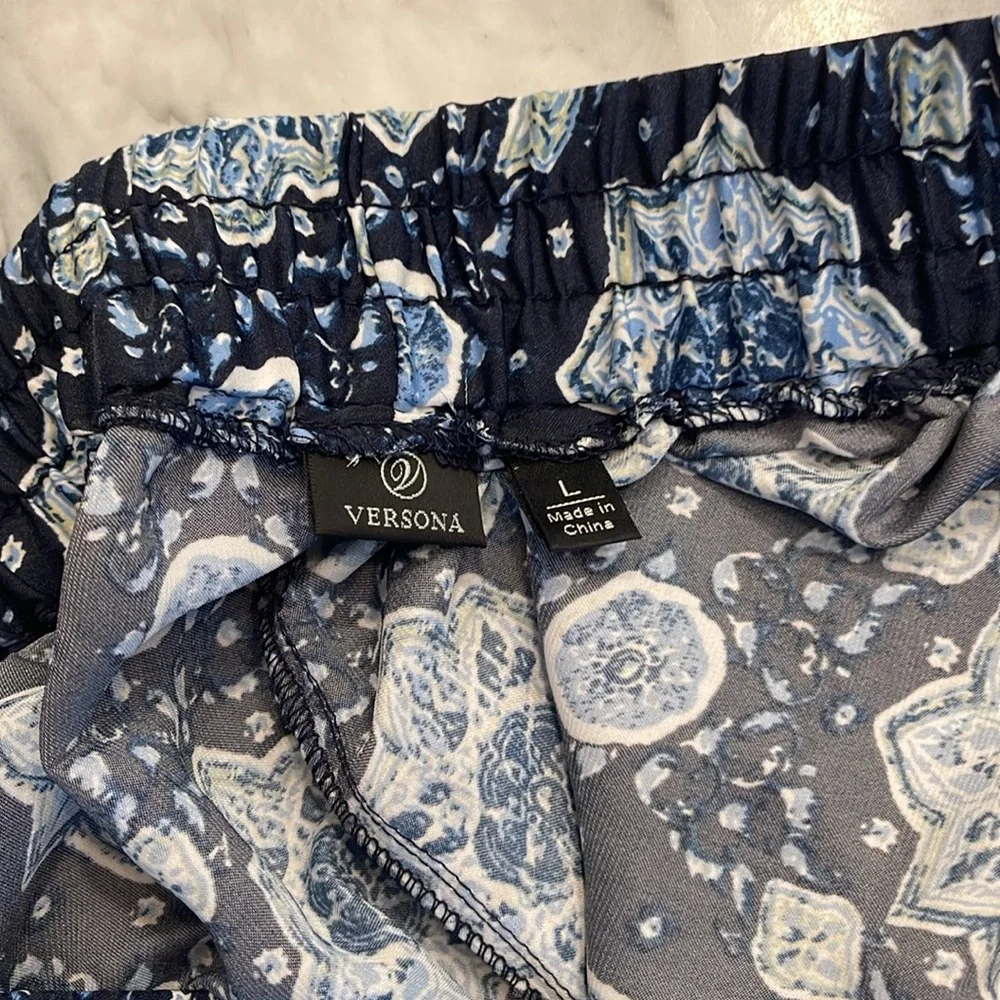 Palazzo Pants Summer long wide-leg Versona size Large Beach Reso… - Picture 3 of 4